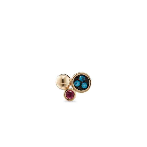 Tricolor Rough Diamond Piercing