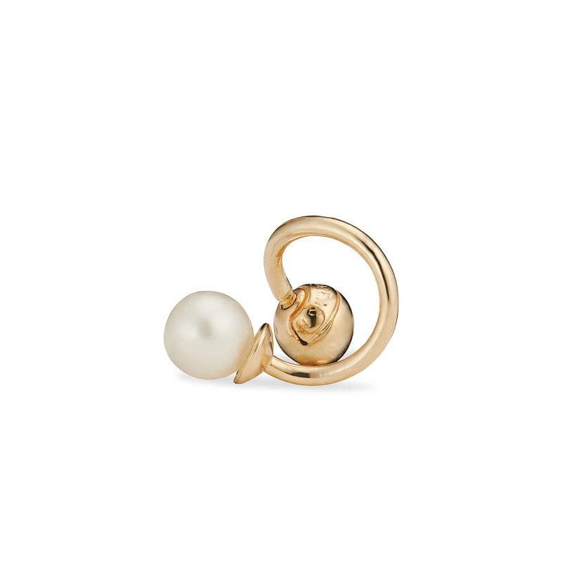 Swirling Real Pearl Piercing